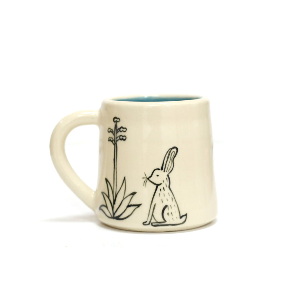 1996 winterthur coffee pot with rabbits and 4 mugs Rabbit Mug by Crooked Tree Ceramics – Practical Art