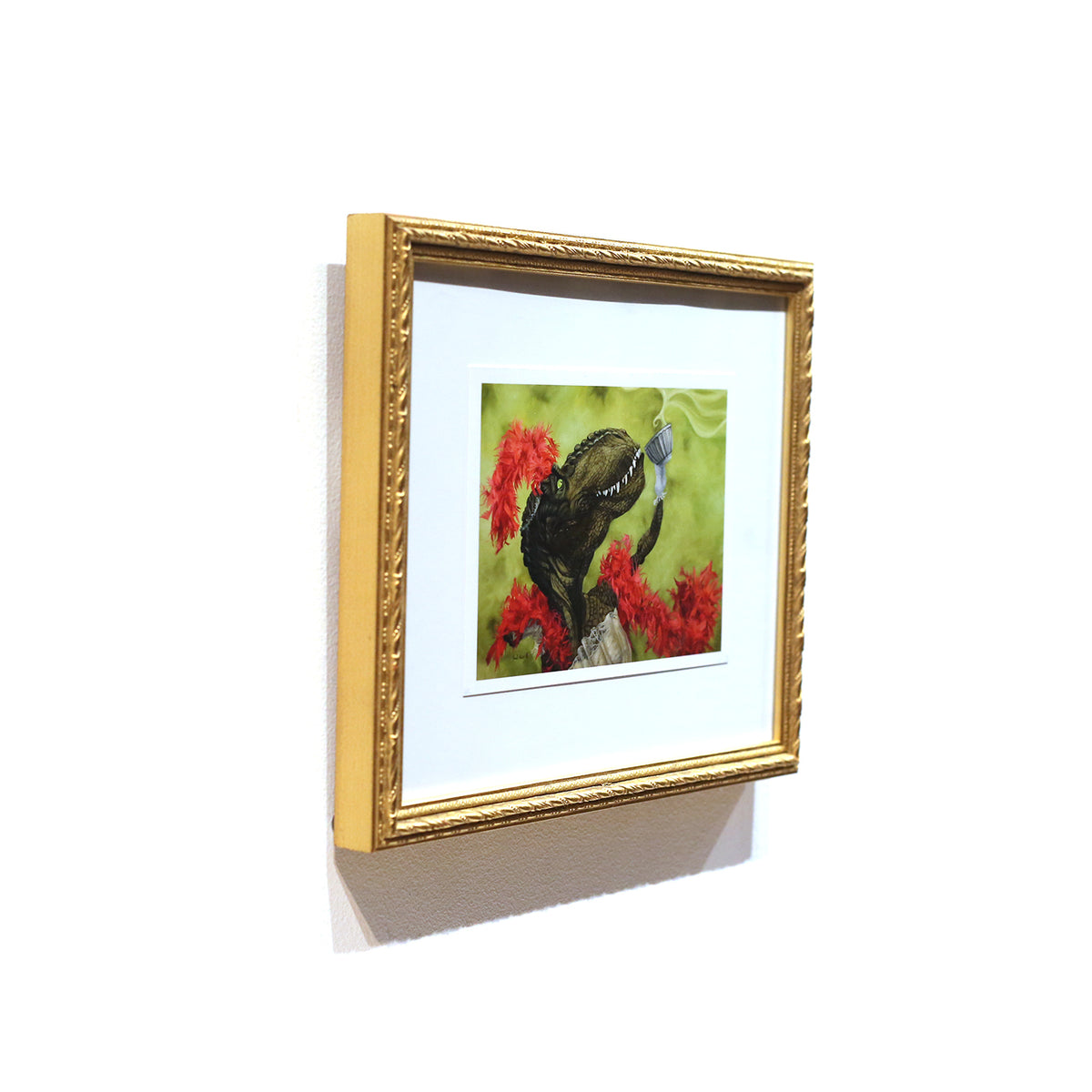 Framed Tea Rex by Leah Kiser