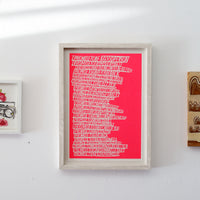 Framed I Promise Pink Print by Chris Jagmin