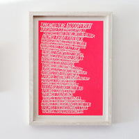 Framed I Promise Pink Print by Chris Jagmin