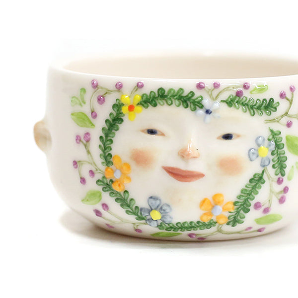 Floral Face Dish by Annette Janelle