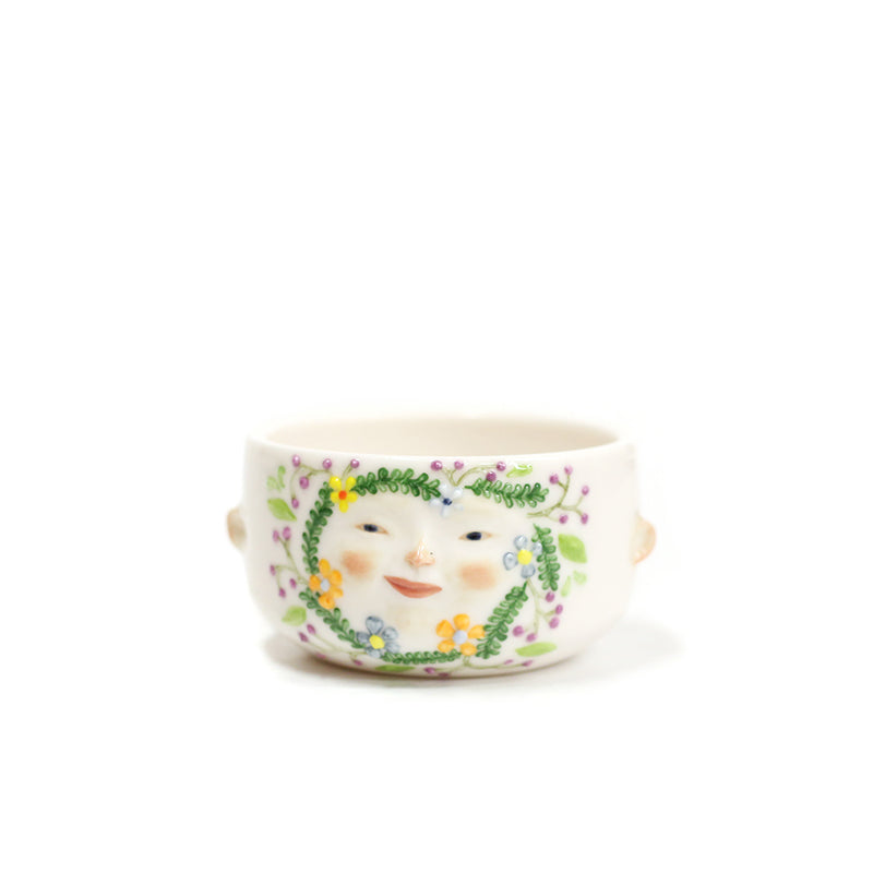 Floral Face Dish by Annette Janelle
