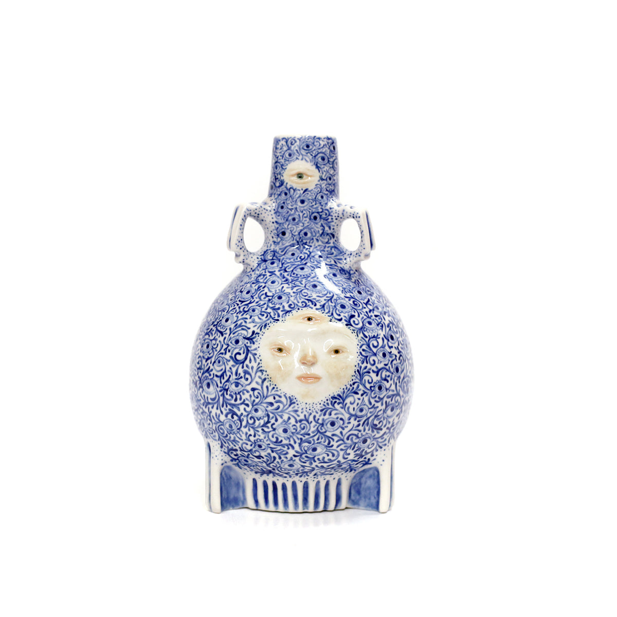 Three Face Vase by Annette Janelle