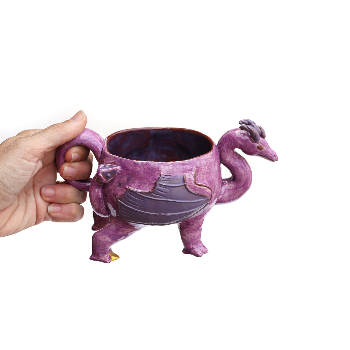Kintsugi Purple Dragon Mug by Amy Henson