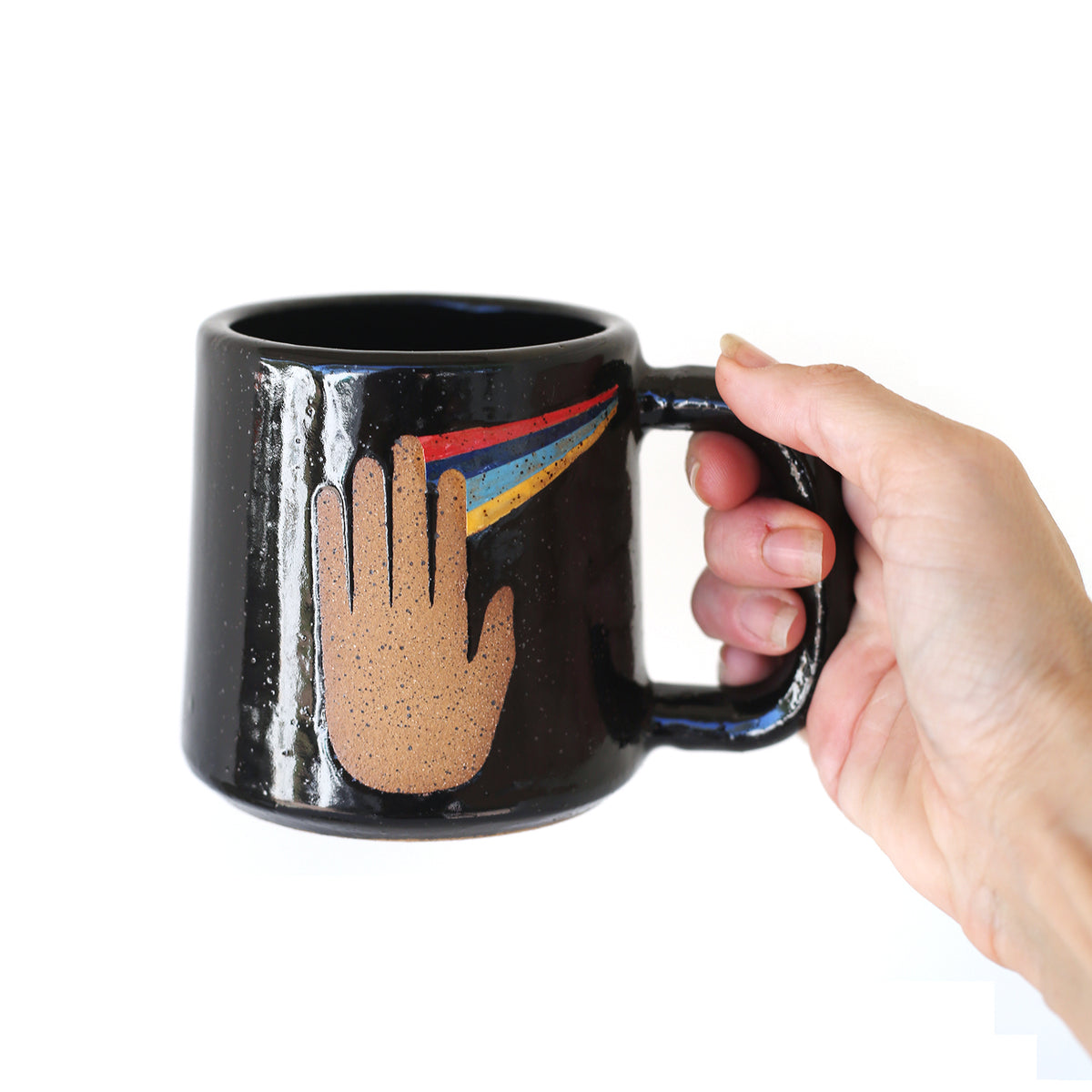 Slight of Hands Mug by Crooked Tree Ceramics