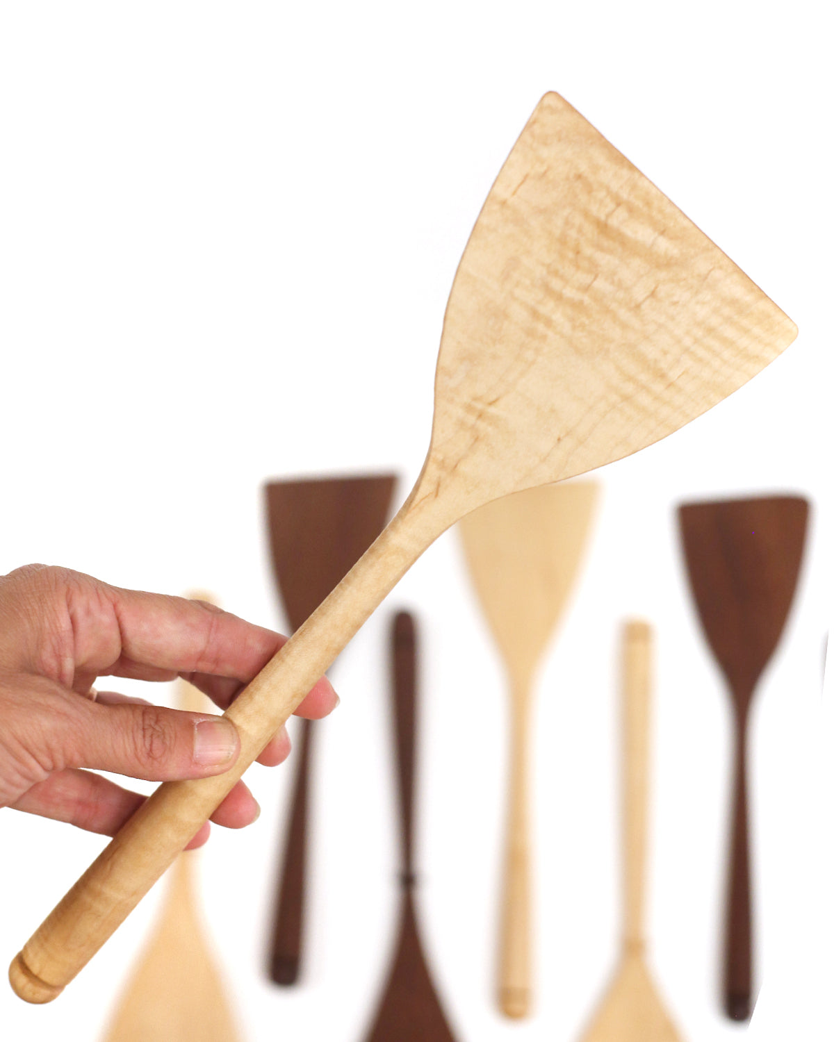 Maple Spatula Curly Maple Spatula by Dane Groneman – Practical Art