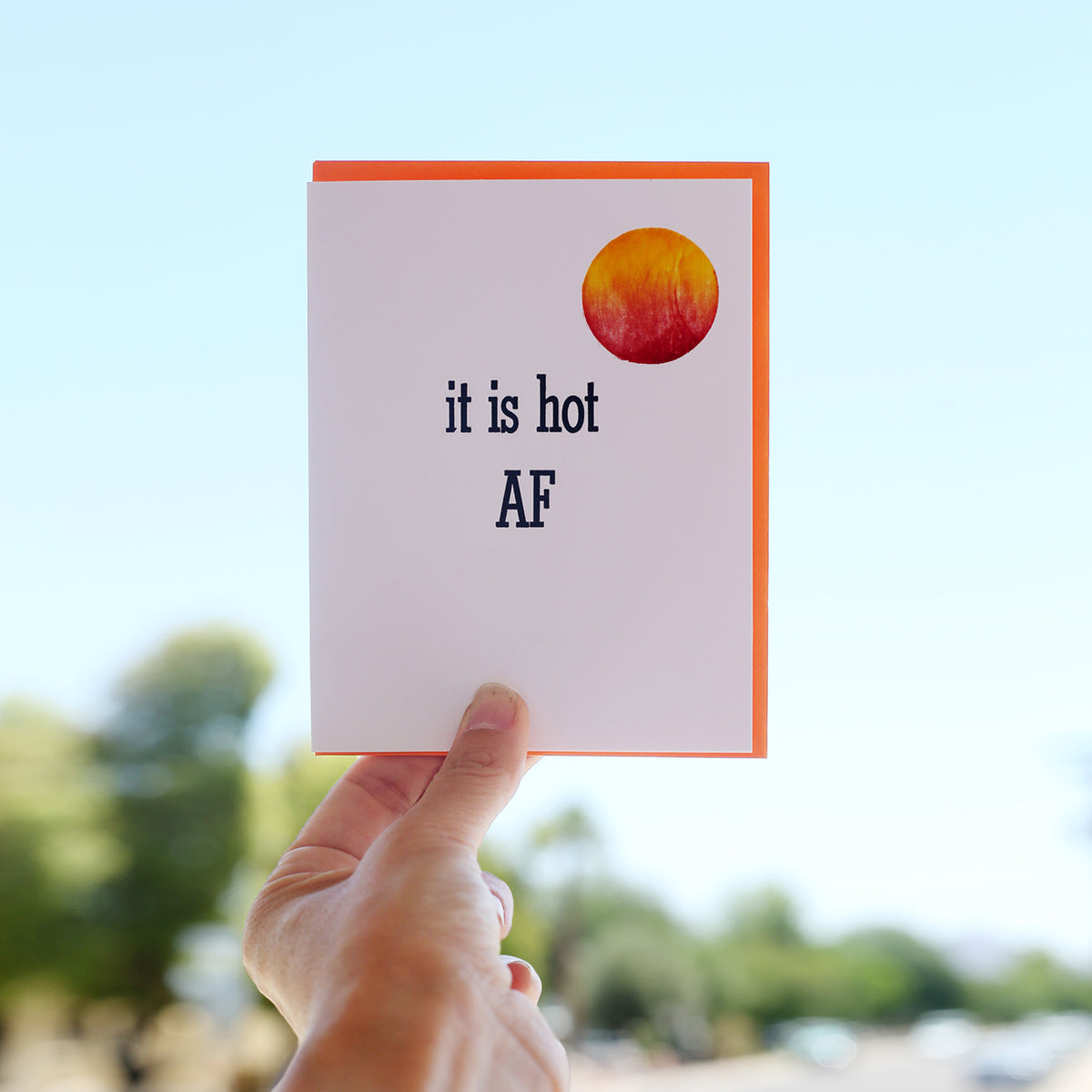 HOT AF Letterpress Card by Hazel & Violet