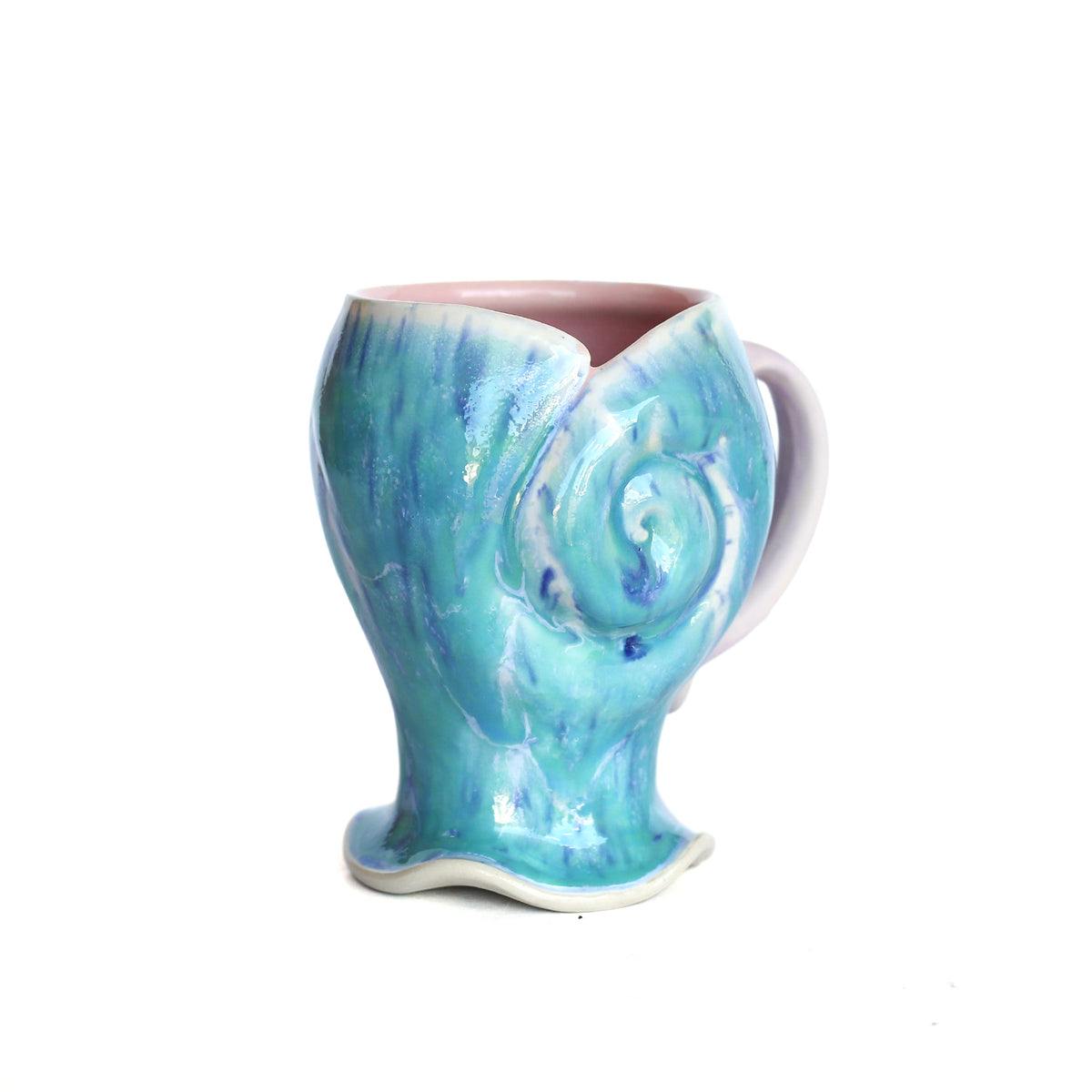 Blue Spiral Shell Mug by Evie Botbyl
