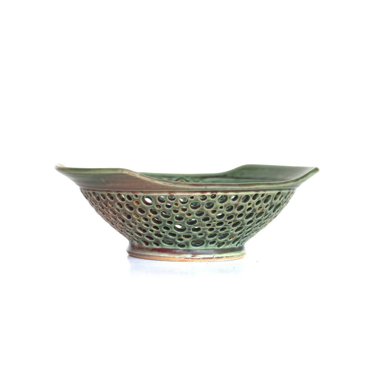 Flat Handled Berry Bowl by Mike Farabee