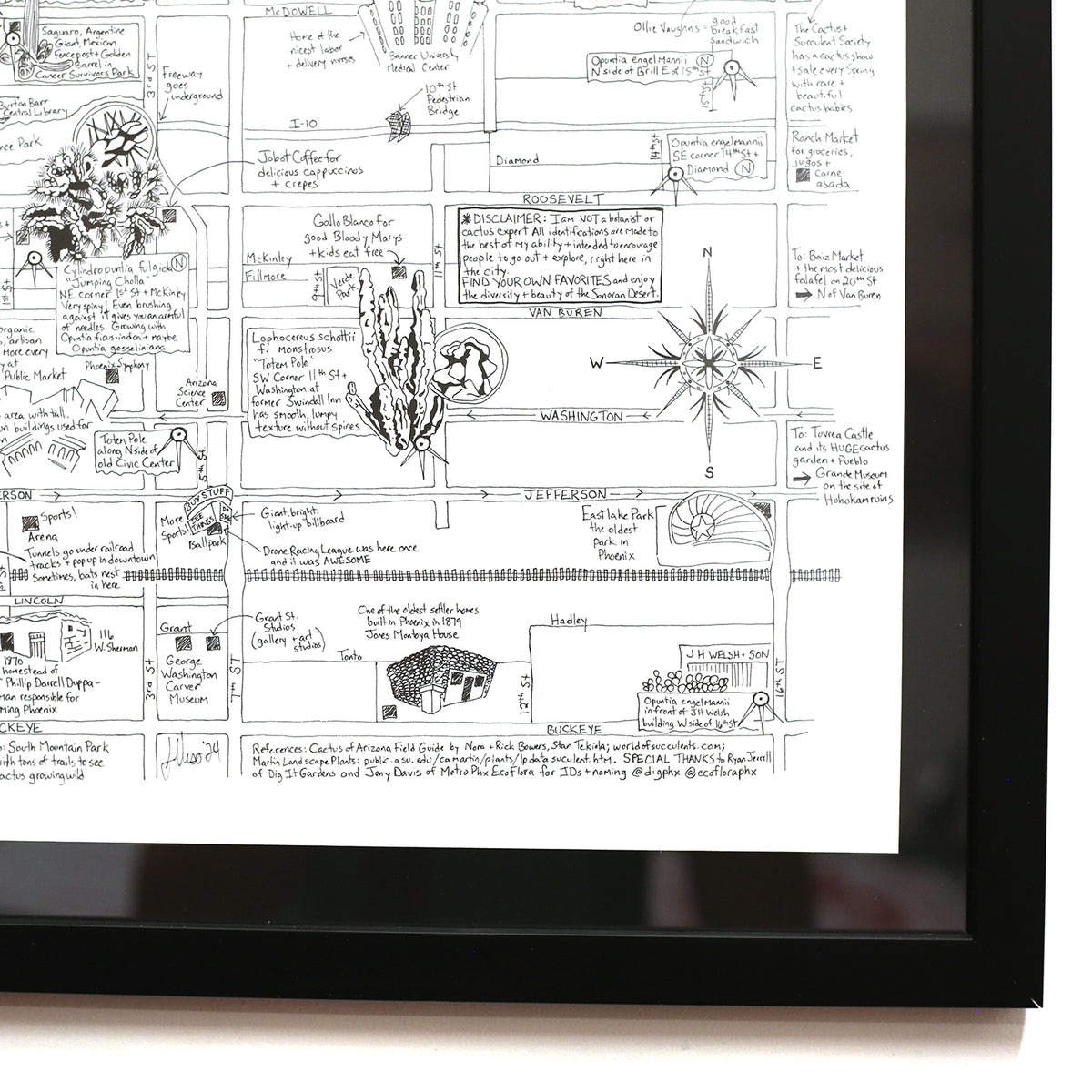 Phoenix Cactus Map by Jen Urso