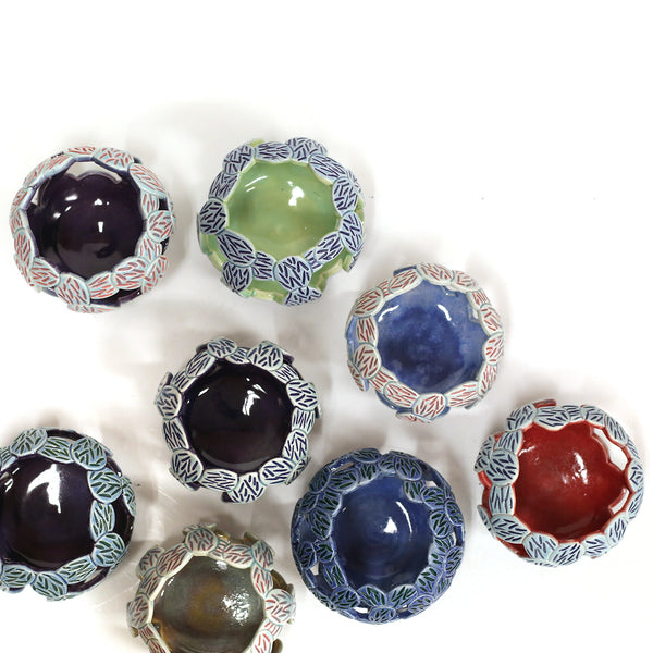 Blue Prickly Pear Luminaria by Lisa Harnish