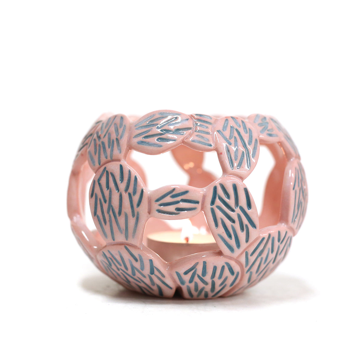 Pink Prickly Pear Luminaria by Lisa Harnish