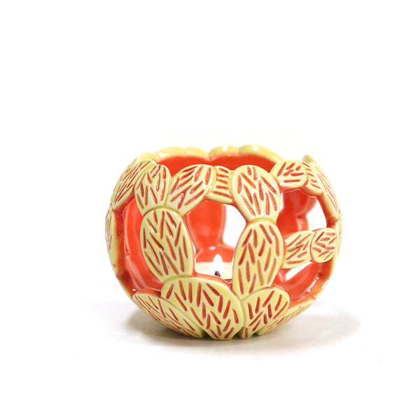 Yellow Prickly Pear Luminaria by Lisa Harnish