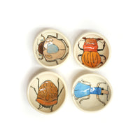 Set of 4 Lil Bug Bowls by Jennifer Gross