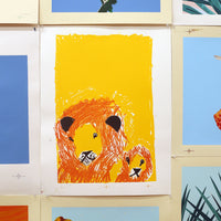 Lions Print by Jax Early