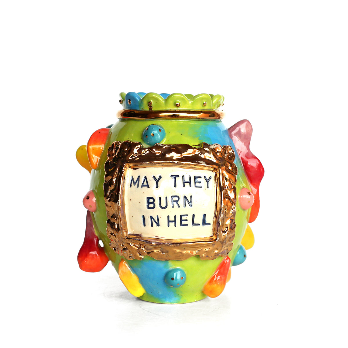 'May They Burn...' Vase by Karla Medina