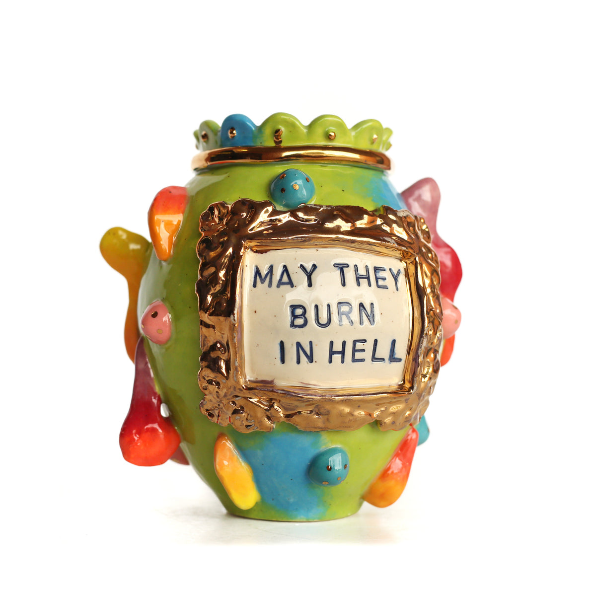 'May They Burn...' Vase by Karla Medina