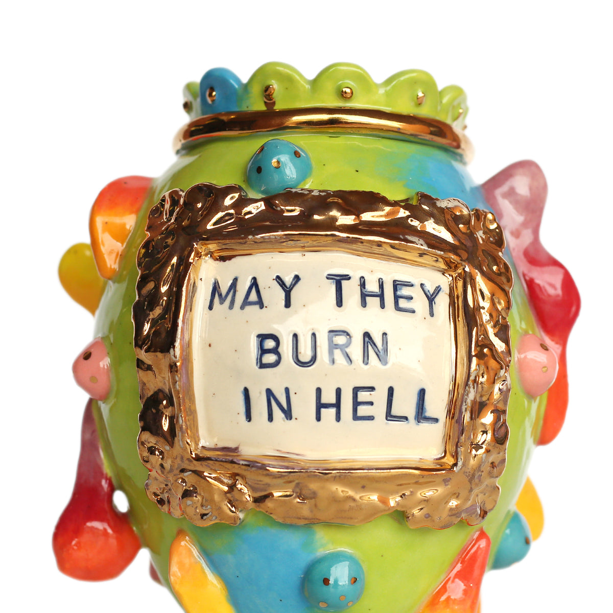 'May They Burn...' Vase by Karla Medina