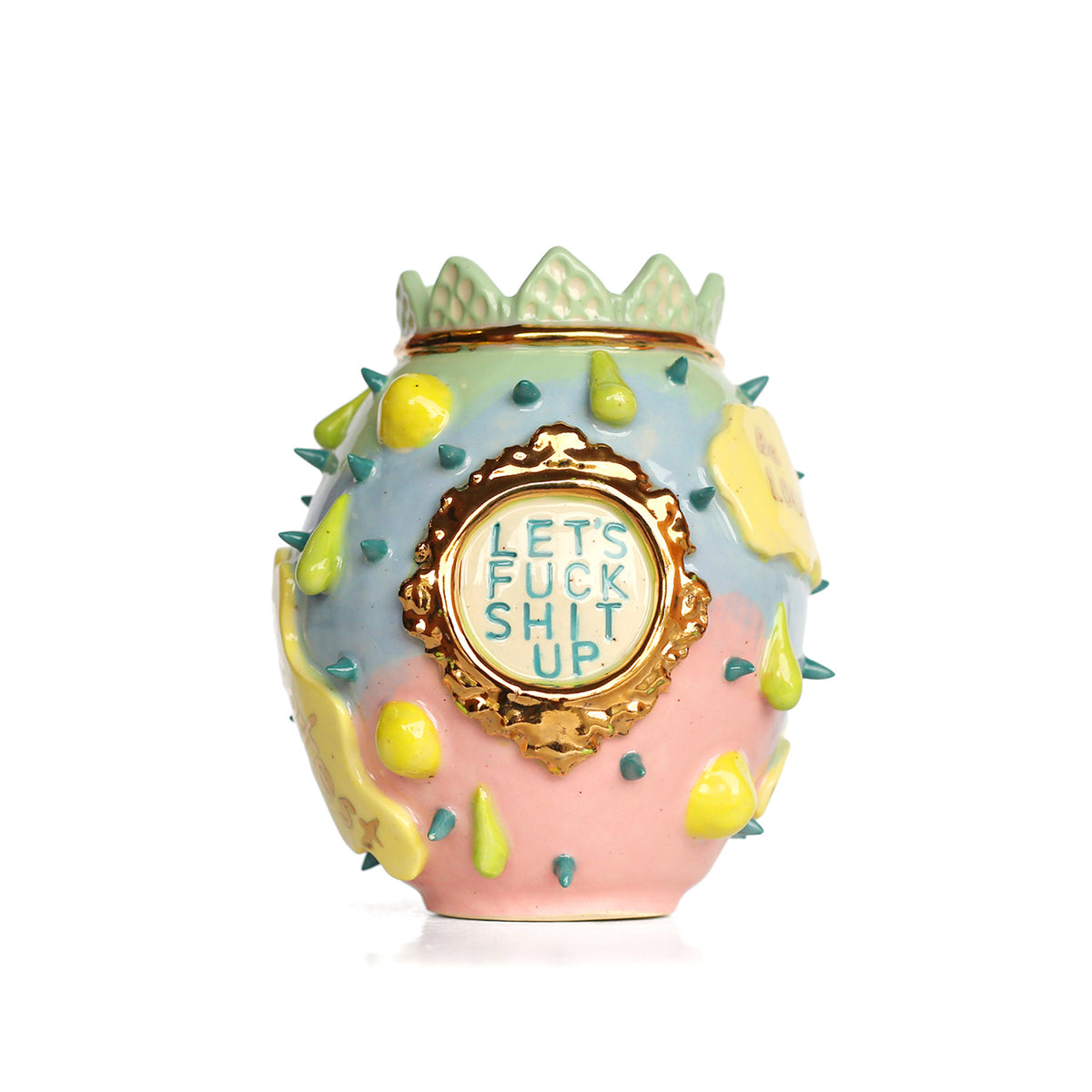 'Let's F*ck Sh*t Up' Vase by Karla Medina
