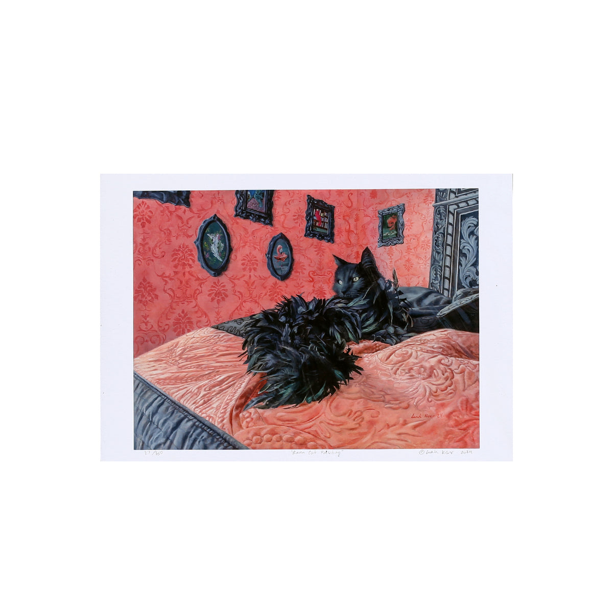 "Raven Cat Presiding" Print by Leah Kiser