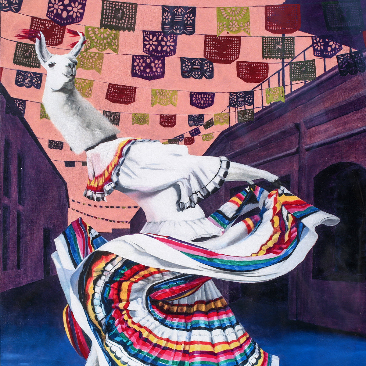 "Llama Folklorico" Print by Leah Kiser