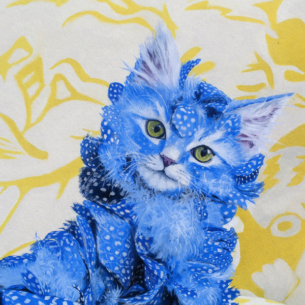 "Freckled Feather Kitten" Print by Leah Kiser