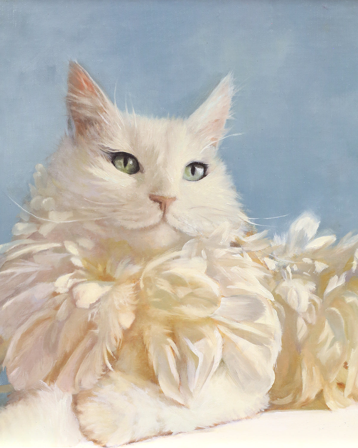 White Feather Cat by Leah Kiser