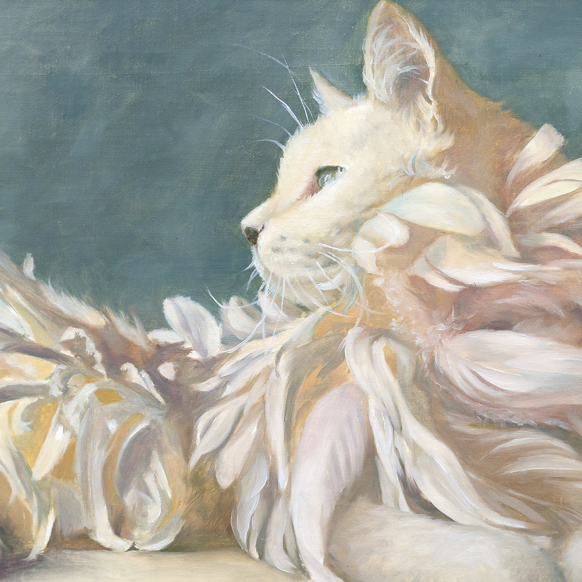 White Feather Cat by Leah Kiser