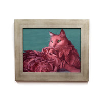 Pink Feather Cat by Leah Kiser