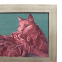 Pink Feather Cat by Leah Kiser