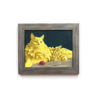 Yellow Feather Cat by Leah Kiser