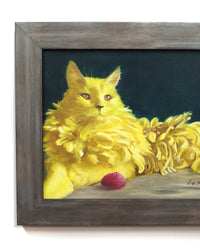 Yellow Feather Cat by Leah Kiser