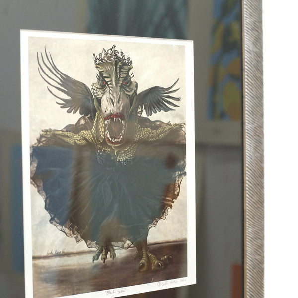 Framed "Black Swan" Print by Leah Kiser