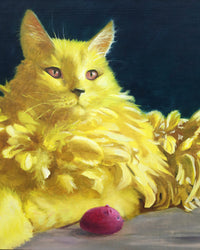 Yellow Feather Cat by Leah Kiser