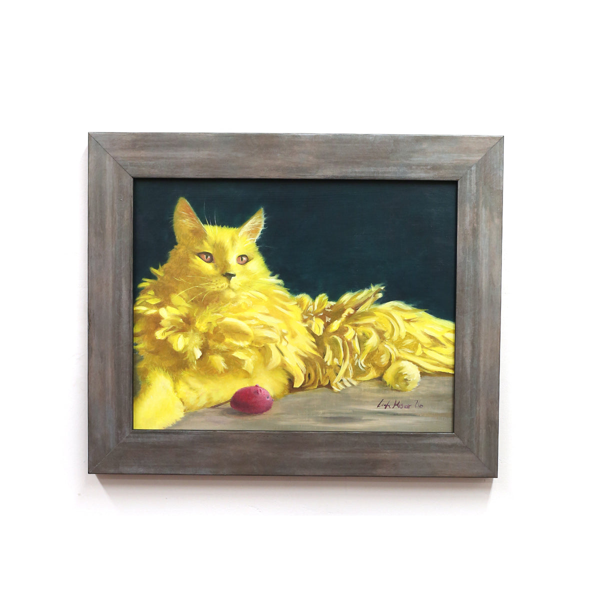 Yellow Feather Cat by Leah Kiser