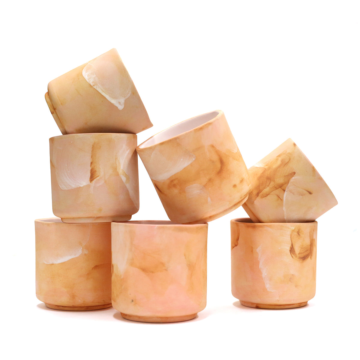 Messy Marbled Cups by Liza Stout