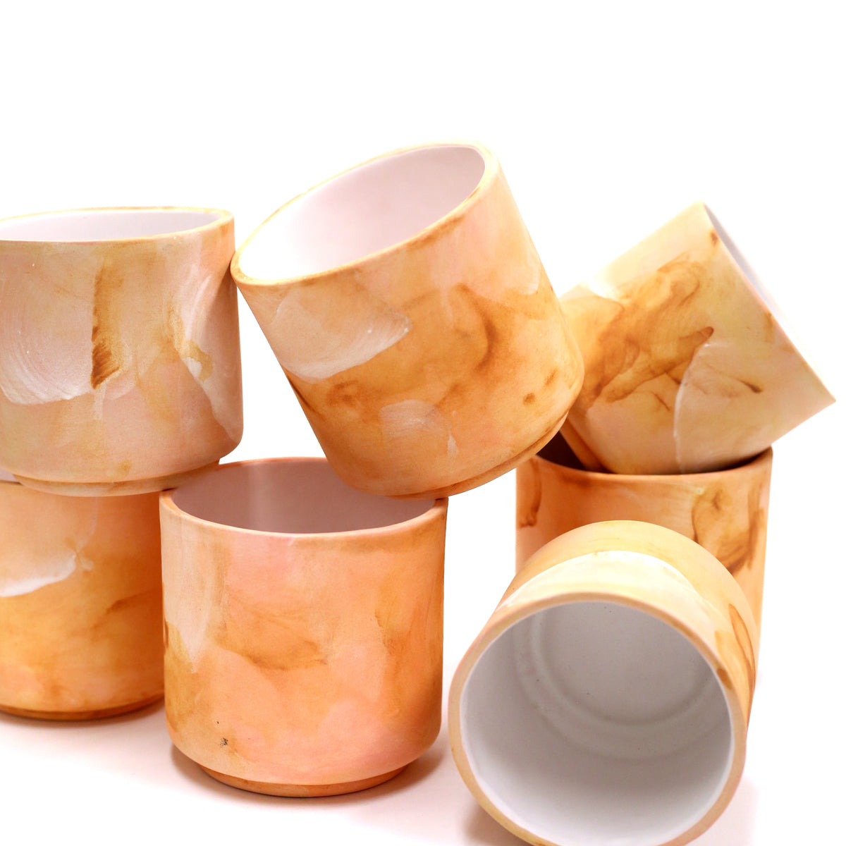 Messy Marbled Cups by Liza Stout