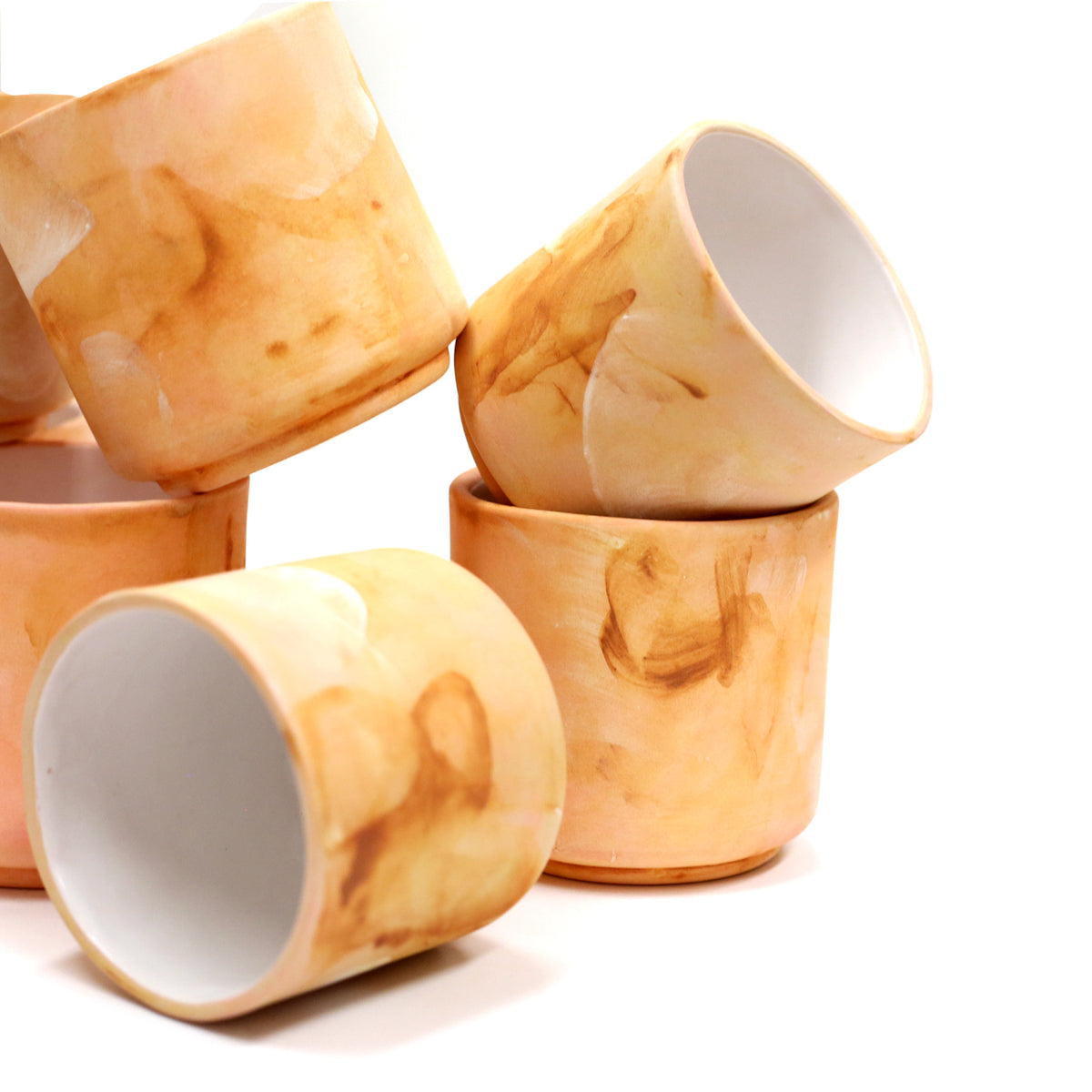 Messy Marbled Cups by Liza Stout