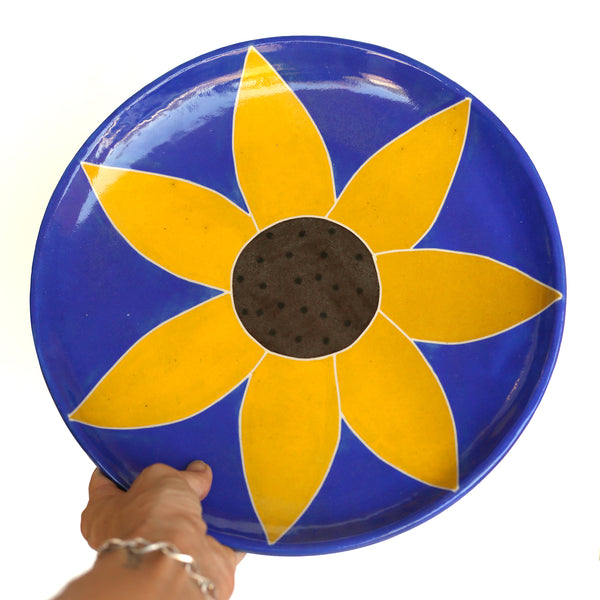 Sun Flower Serving Plate by Marie Baca