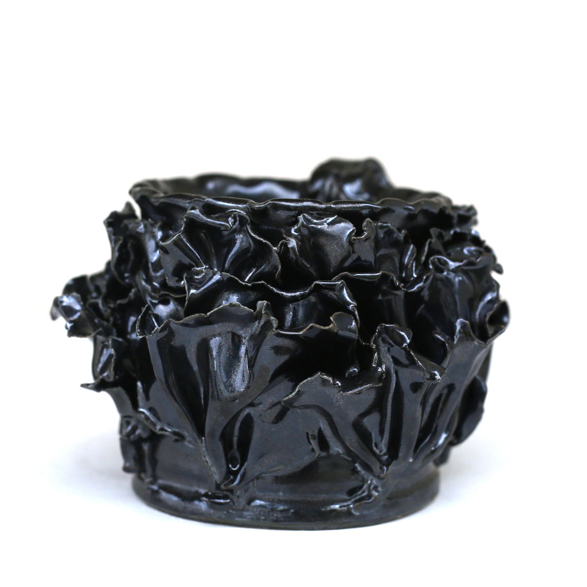 Black Flower Mug by Melinda Foote