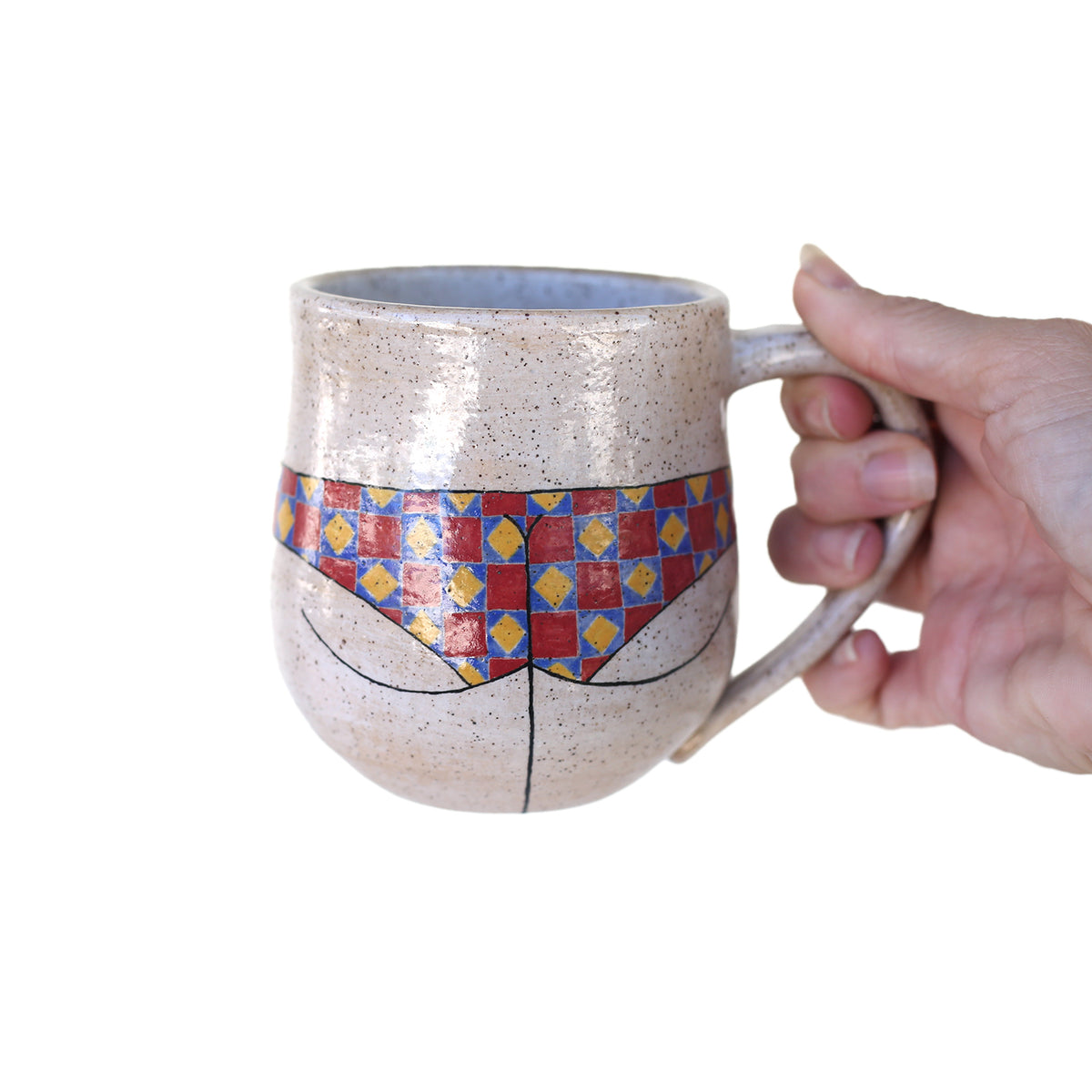 Checker Pants Mug by Michelle Kohout