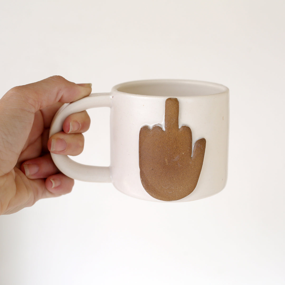 Middle Finger Mug by Bettina Chow