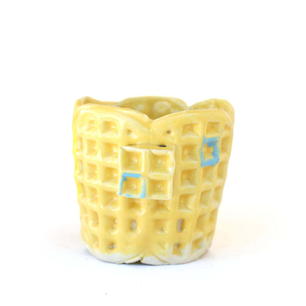 Yellow Waffle Mug by Chas Frisco