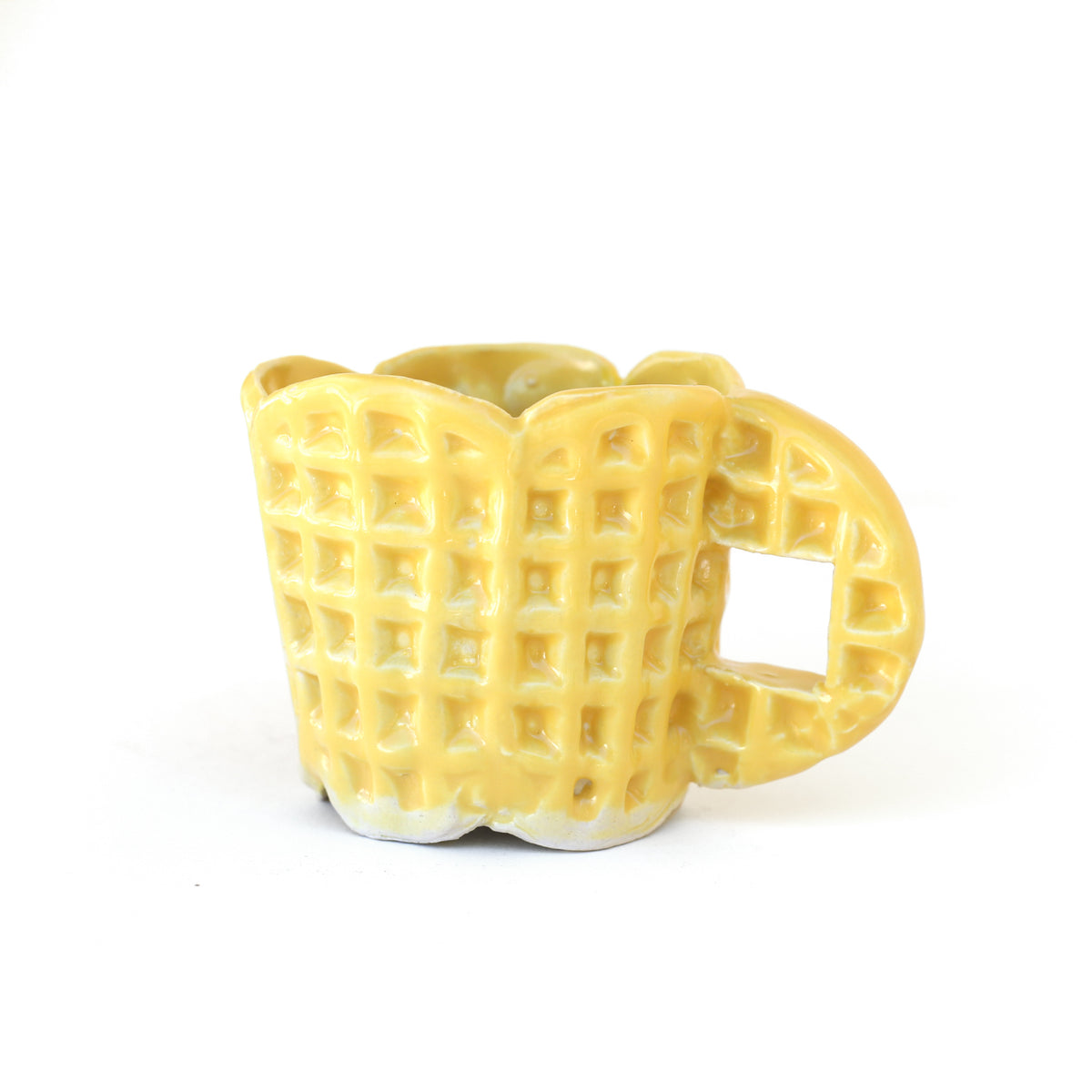 Yellow Waffle Mug by Chas Frisco