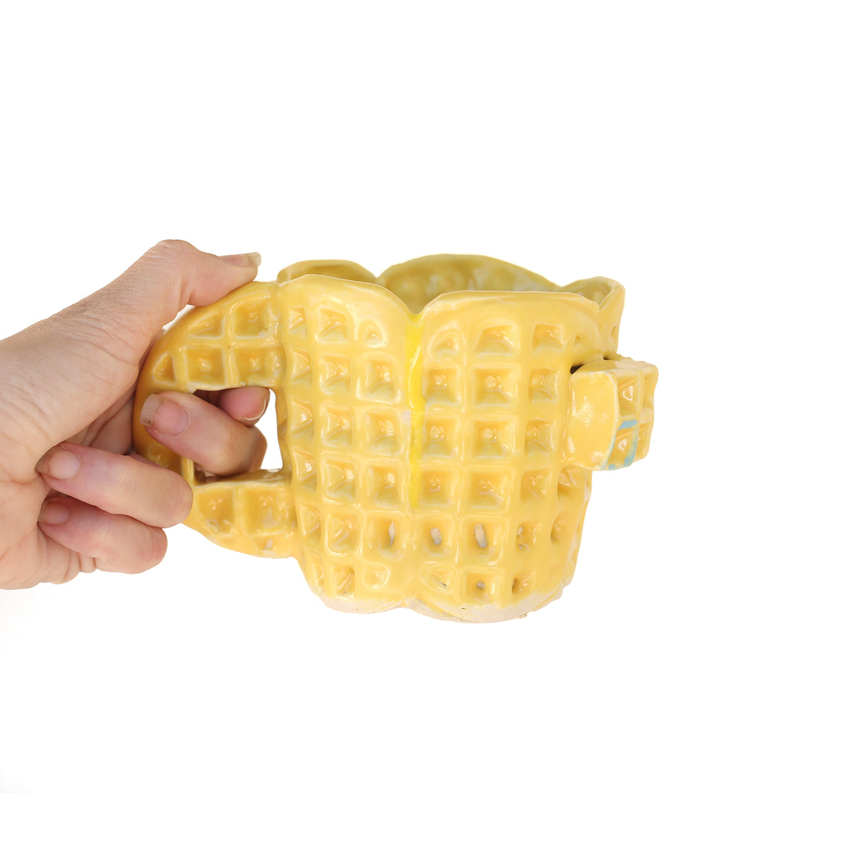 Yellow Waffle Mug by Chas Frisco