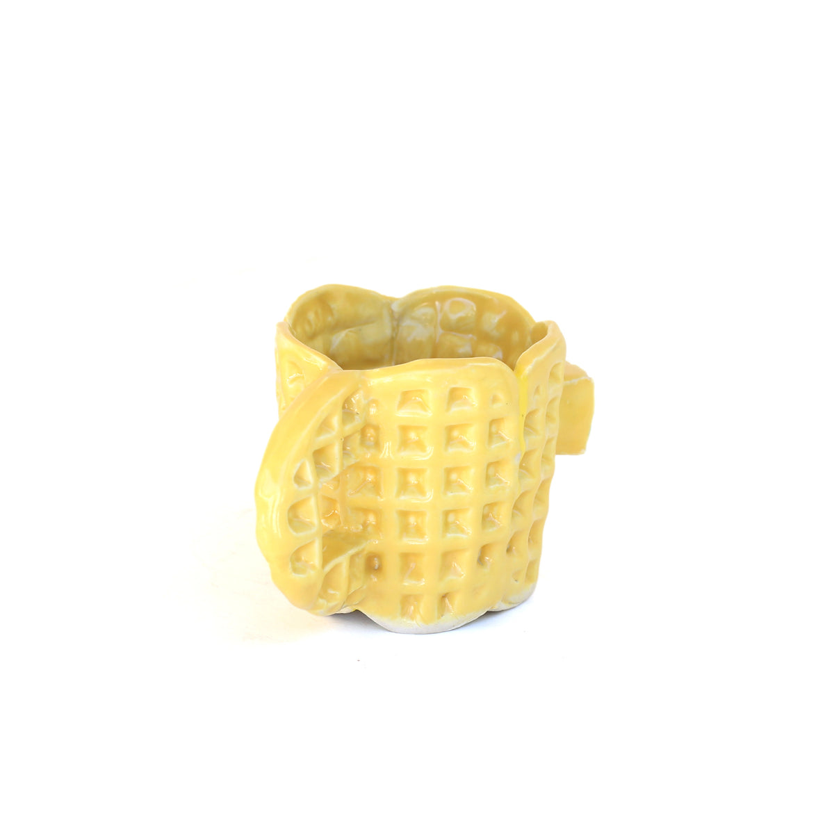 Yellow Waffle Mug by Chas Frisco