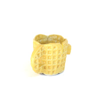 Yellow Waffle Mug by Chas Frisco