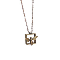 Square Bee Necklace by Nissa Kubly