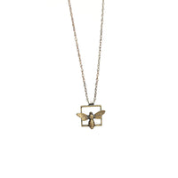 Square Bee Necklace by Nissa Kubly