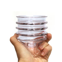 Stackable drinking glasses by Primitive Glass